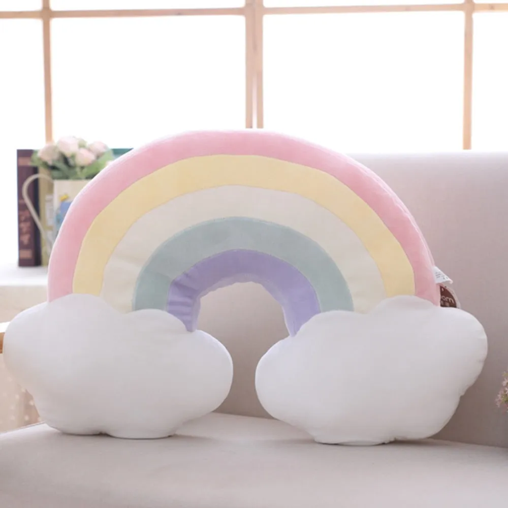 Pastel Rainbow Sky Throw Pillows