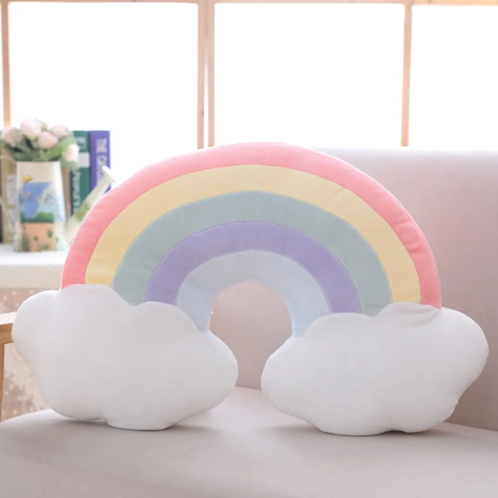 Pastel Rainbow Sky Throw Pillows