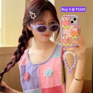 Patrick Star Cartoon TPU (Soft) Silicone Phone Case with Bracelet - iPhone 12