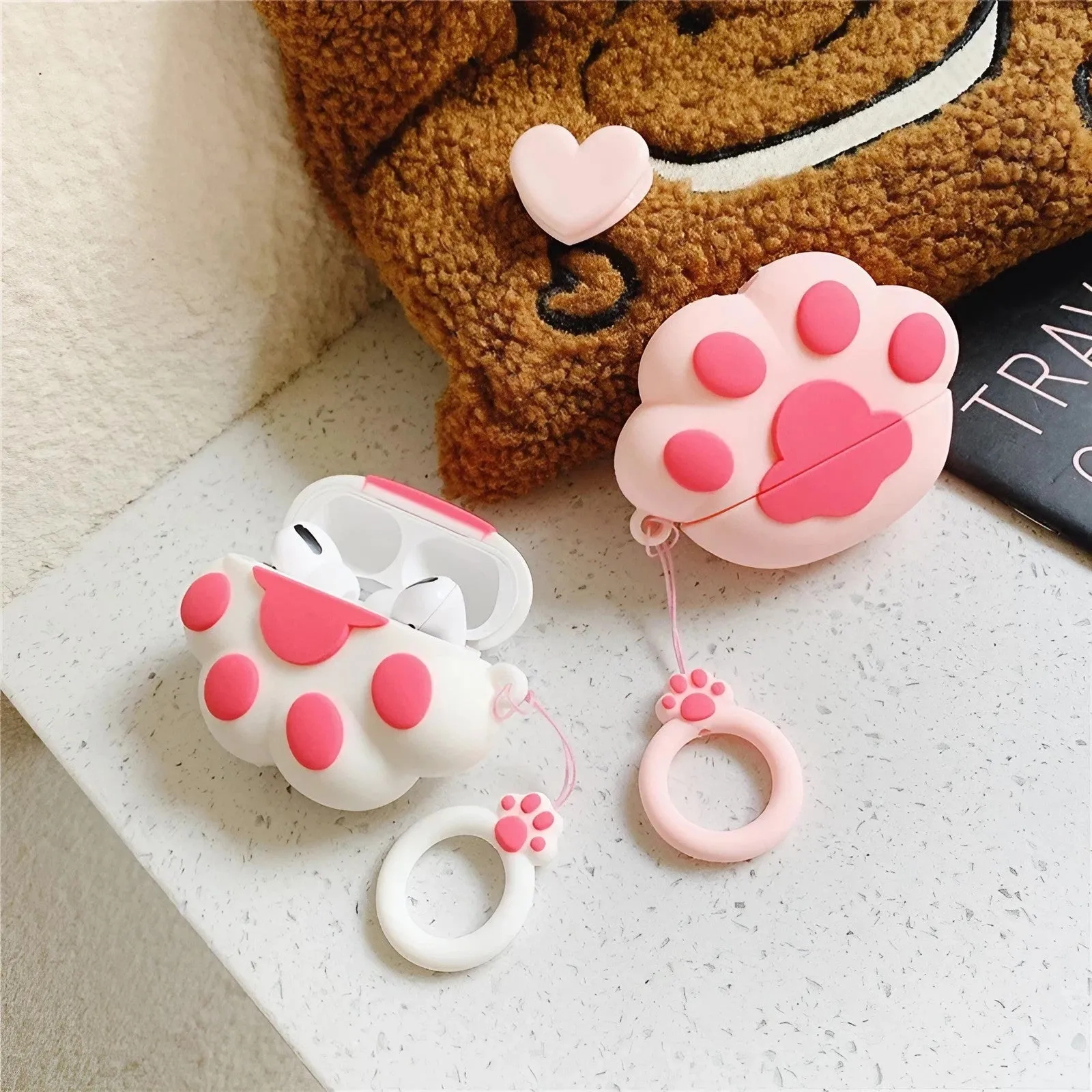 Paw AirPods Case Cute Cartoon Cat Paw For Apple Earphone Case