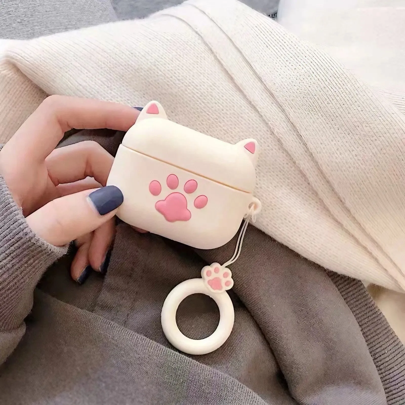 Paw AirPods Case Cute Cartoon Cat Paw For Apple Earphone Case