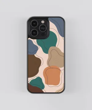 Peach Camo Abstract Glass Phone Case Cover