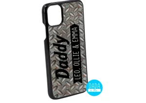 Personalised Daddy print phone case with kids names