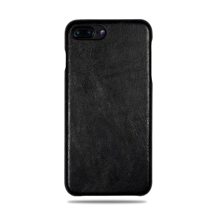 Personalized Blue Stripe iPhone 8 Plus / iPhone 7 Plus Black Leather Case