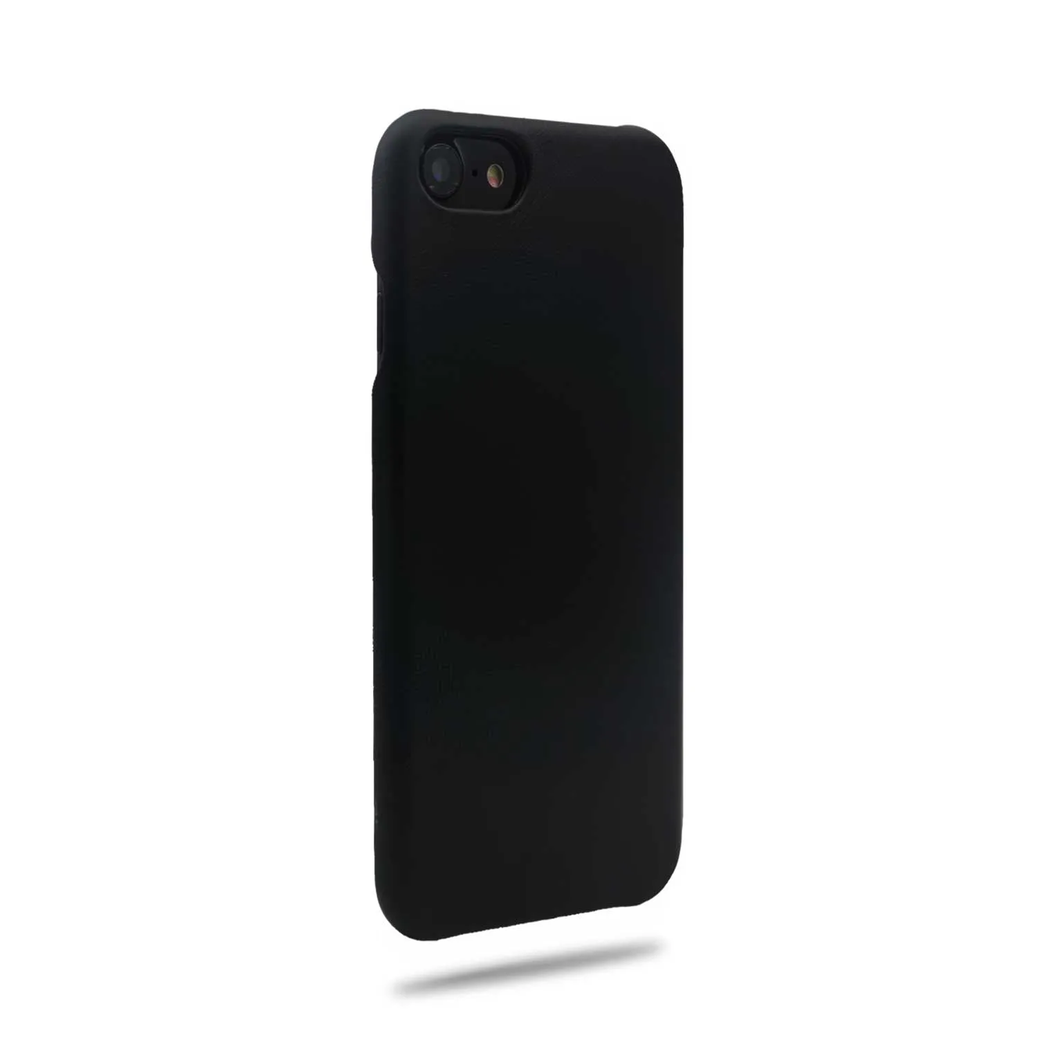 Personalized Blue Stripe iPhone SE 2 (2020) / iPhone 8 / iPhone 7 Black Leather Case