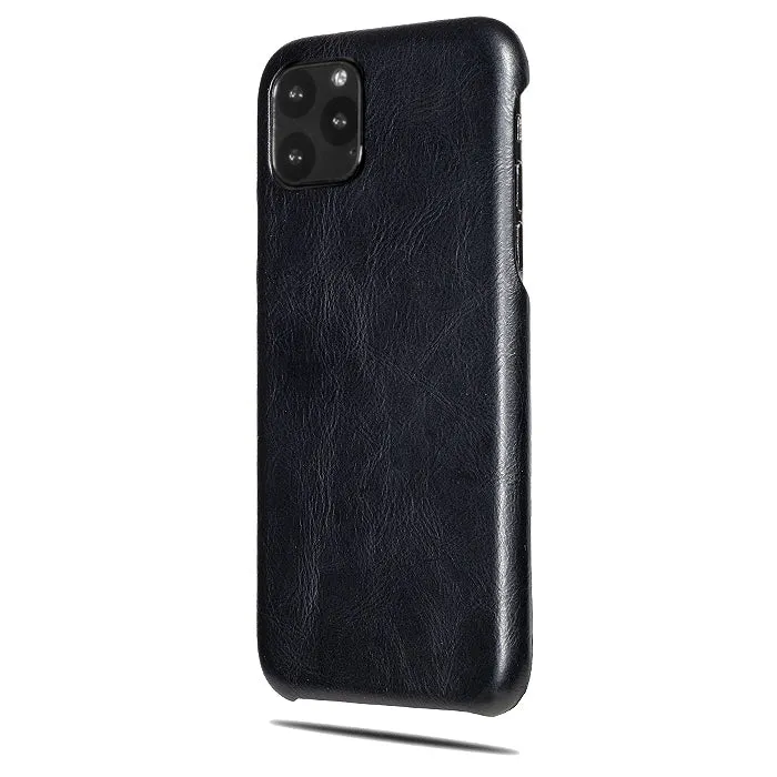 Personalized Red Stripe iPhone 11 Pro Black Leather Case