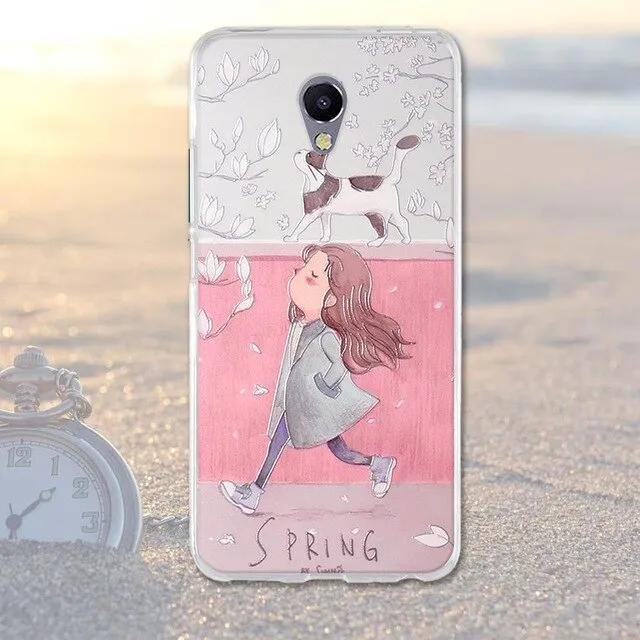 Phone Case For Meizu M5 Note Cases Back Cover for Meizu M 5 Note Covers Silicone Phone Bags Blue Charm Note 5 Fashion TPU Shell