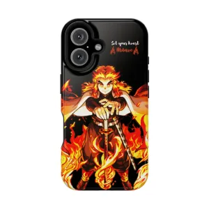 Phone Case - Rengoku Set Your Heart Ablaze