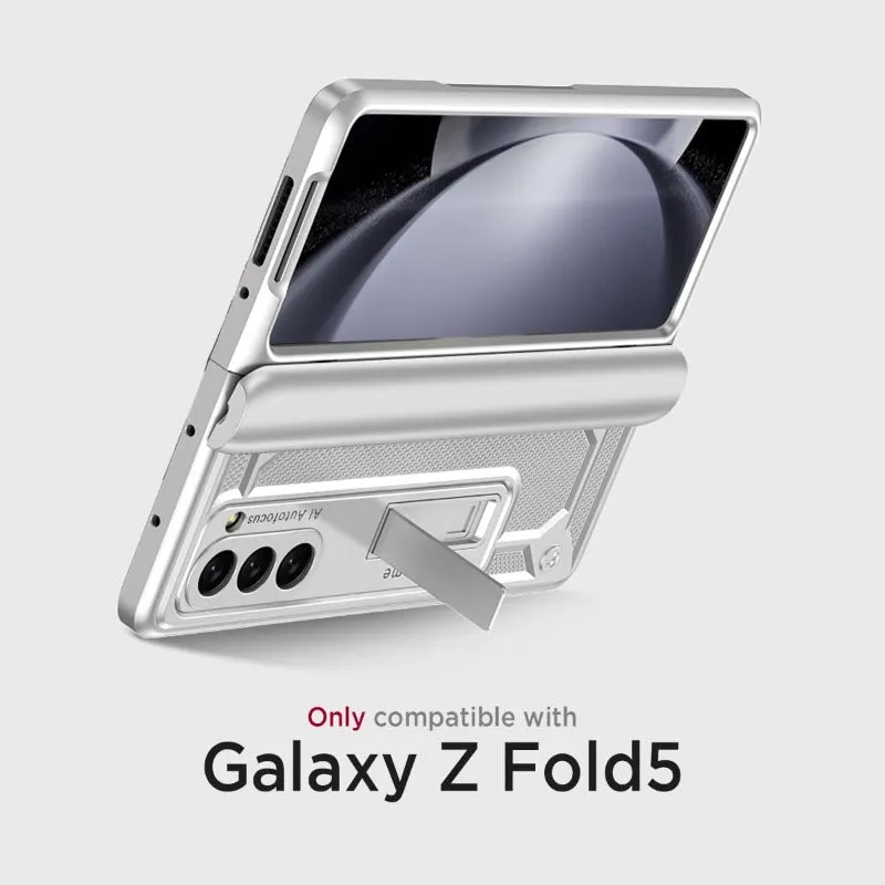 Phone Case with Hinge Protection Built-in Screen Protector Kickstand for Samsung Galaxy Z Fold 5