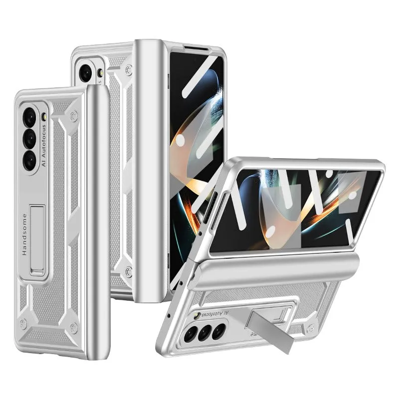 Phone Case with Hinge Protection Built-in Screen Protector Kickstand for Samsung Galaxy Z Fold 5