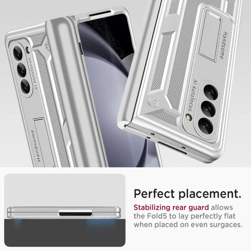 Phone Case with Hinge Protection Built-in Screen Protector Kickstand for Samsung Galaxy Z Fold 5