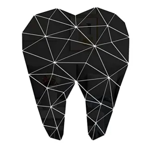Pinakine® Mirror Art Removable Wall Sticker Acrylic Mural Decal Dental Decor Black