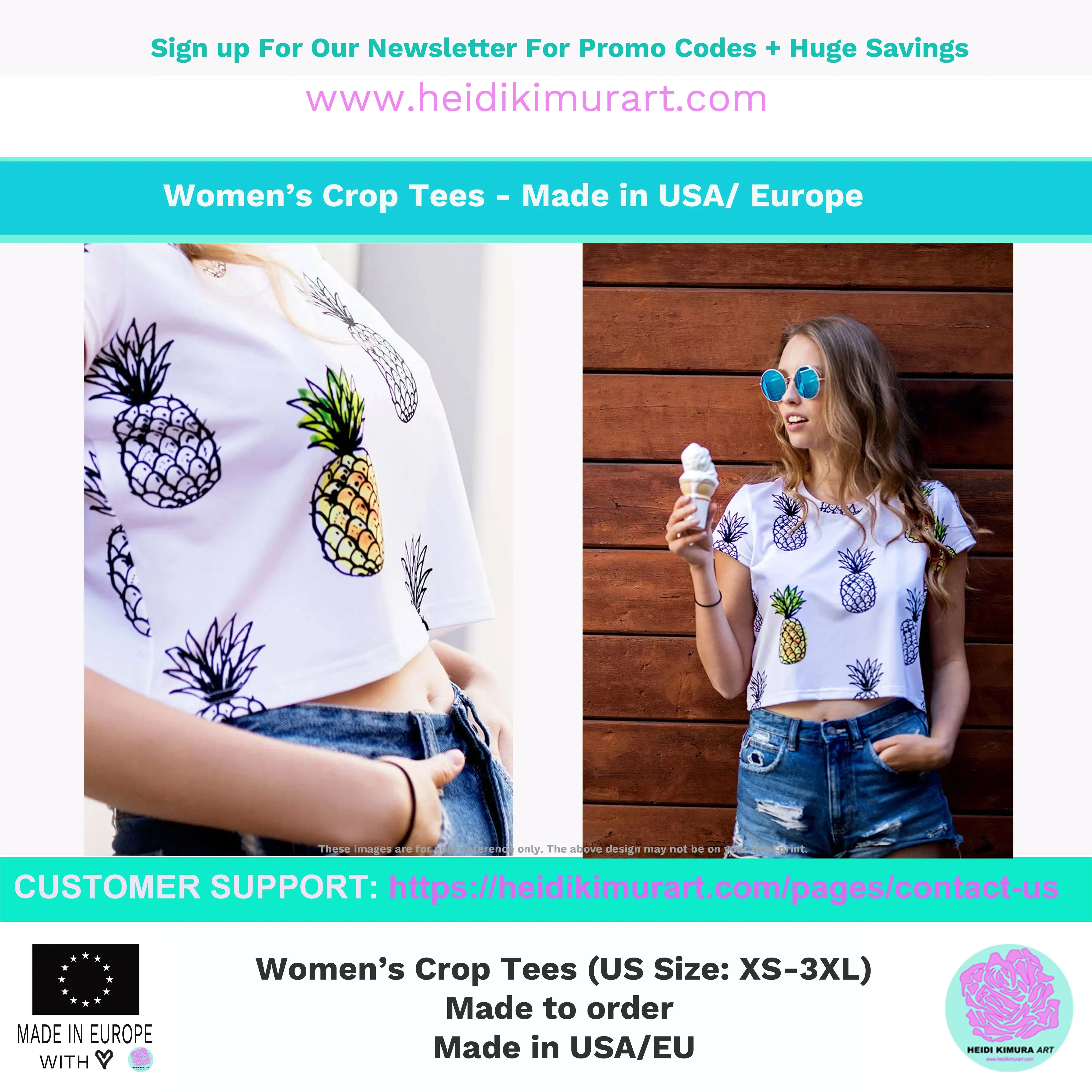 Pink Marble Print Crop Tee, Premium Women's Stretchy Cropped T-shirt-Made in USA/EU