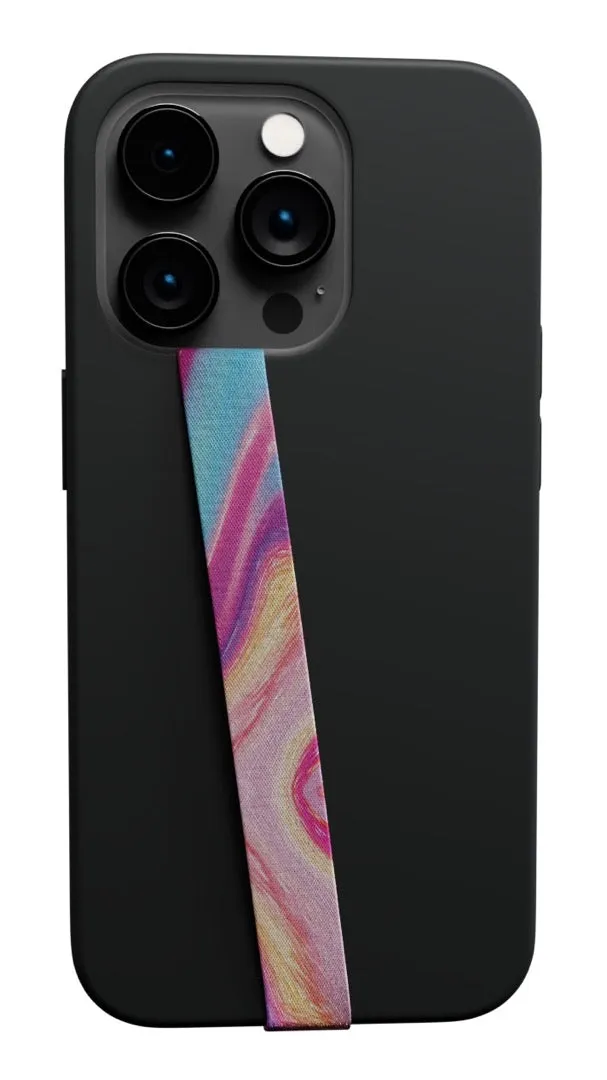 Pink Water Marble Phone Strap