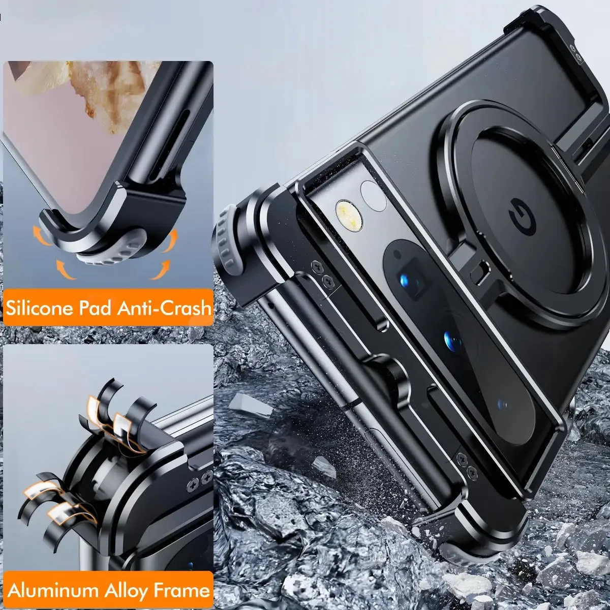 Pixel 7 Series Pivot Guard Magnetic Ring Stand Case