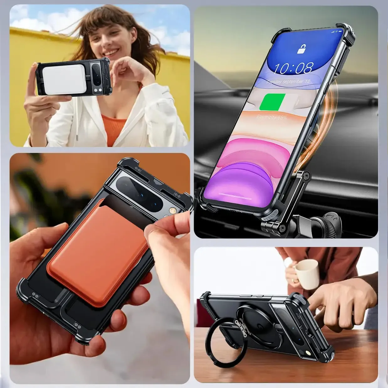 Pixel 7 Series Pivot Guard Magnetic Ring Stand Case