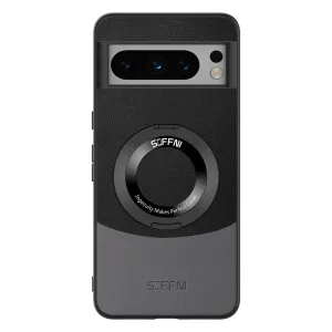 Pixel 8 Series Premium Contrast Leather Magnetic Ring Case