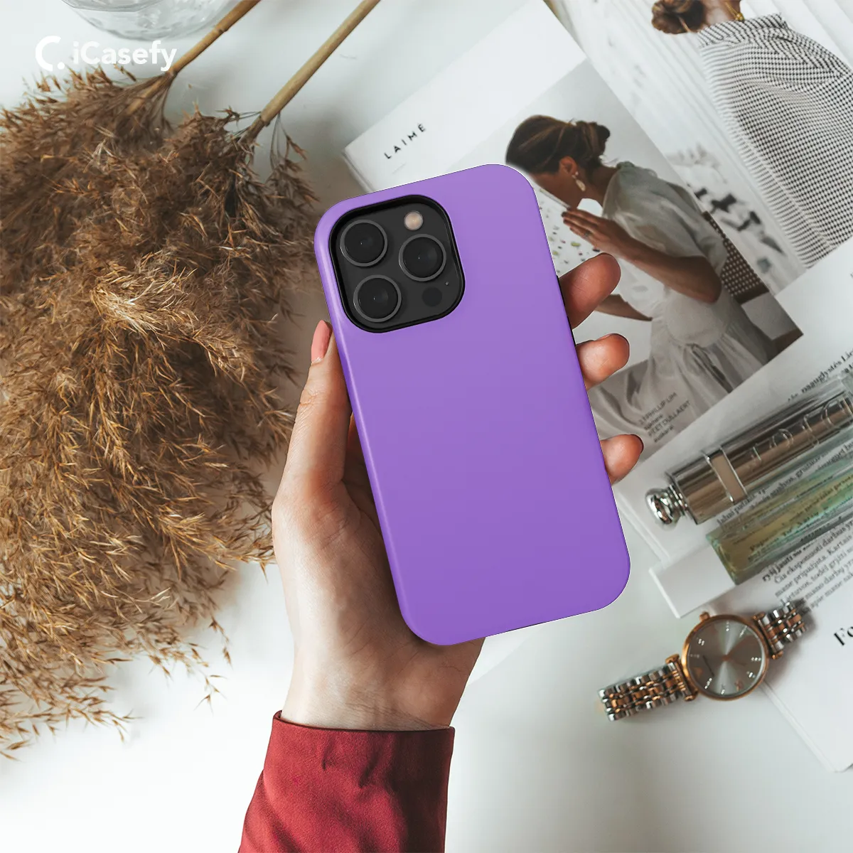 Plain Purple Phone Case iPhone Samsung Cover Pixel 622