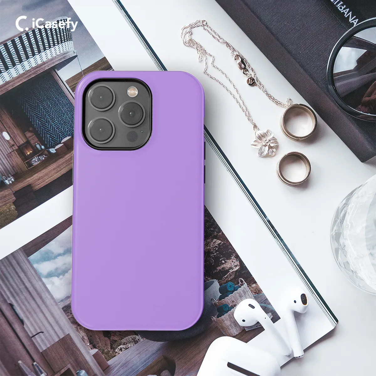 Plain Purple Phone Case iPhone Samsung Cover Pixel 622