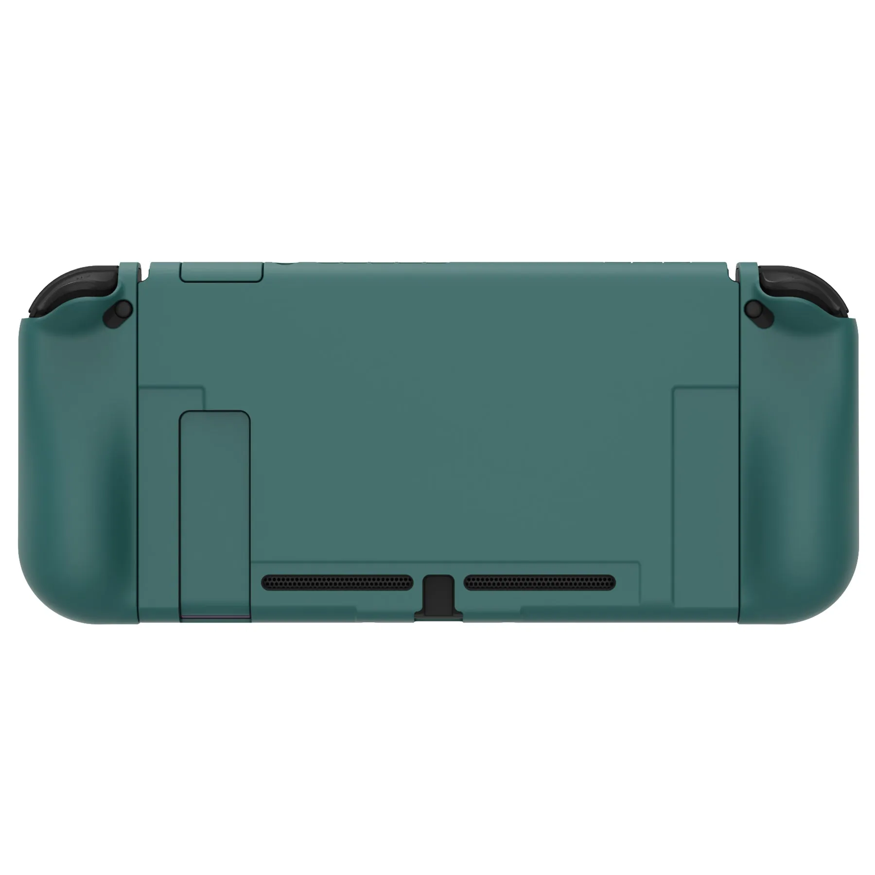 PlayVital UPGRADED Glossy Dockable Case Grip Cover for NS Switch, Ergonomic Protective Case for NS Switch, Separable Protector Hard Shell for Joycon - Hunter Green - ANSP3012