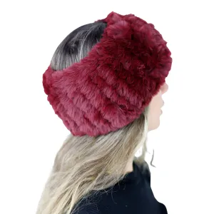 Plush Faux Headband - Burgundy