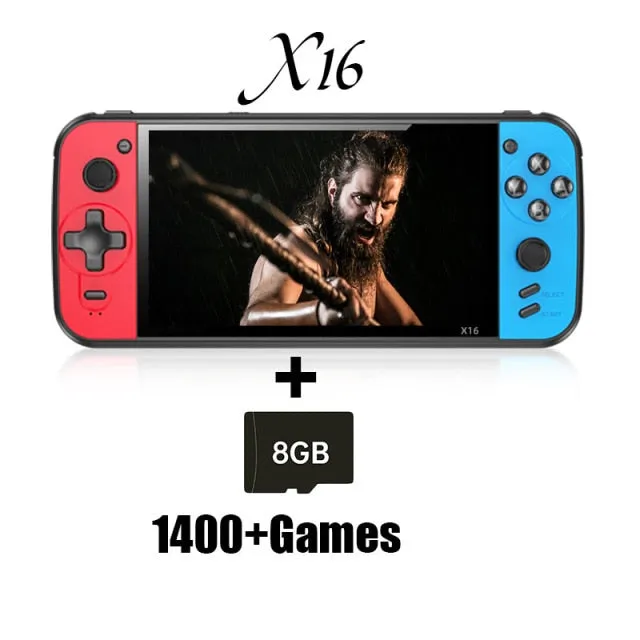 POWKIDDY X16 Portable Retro Handheld Video Game Console Classic Gaming Consoles 6.5 Inch IPS Screen With Tow Controllers Gamepad
