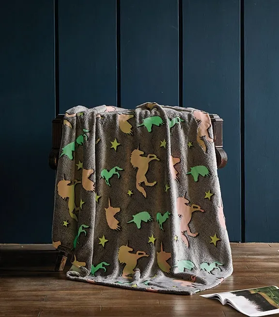Prancing Unicorn Glow Blanket