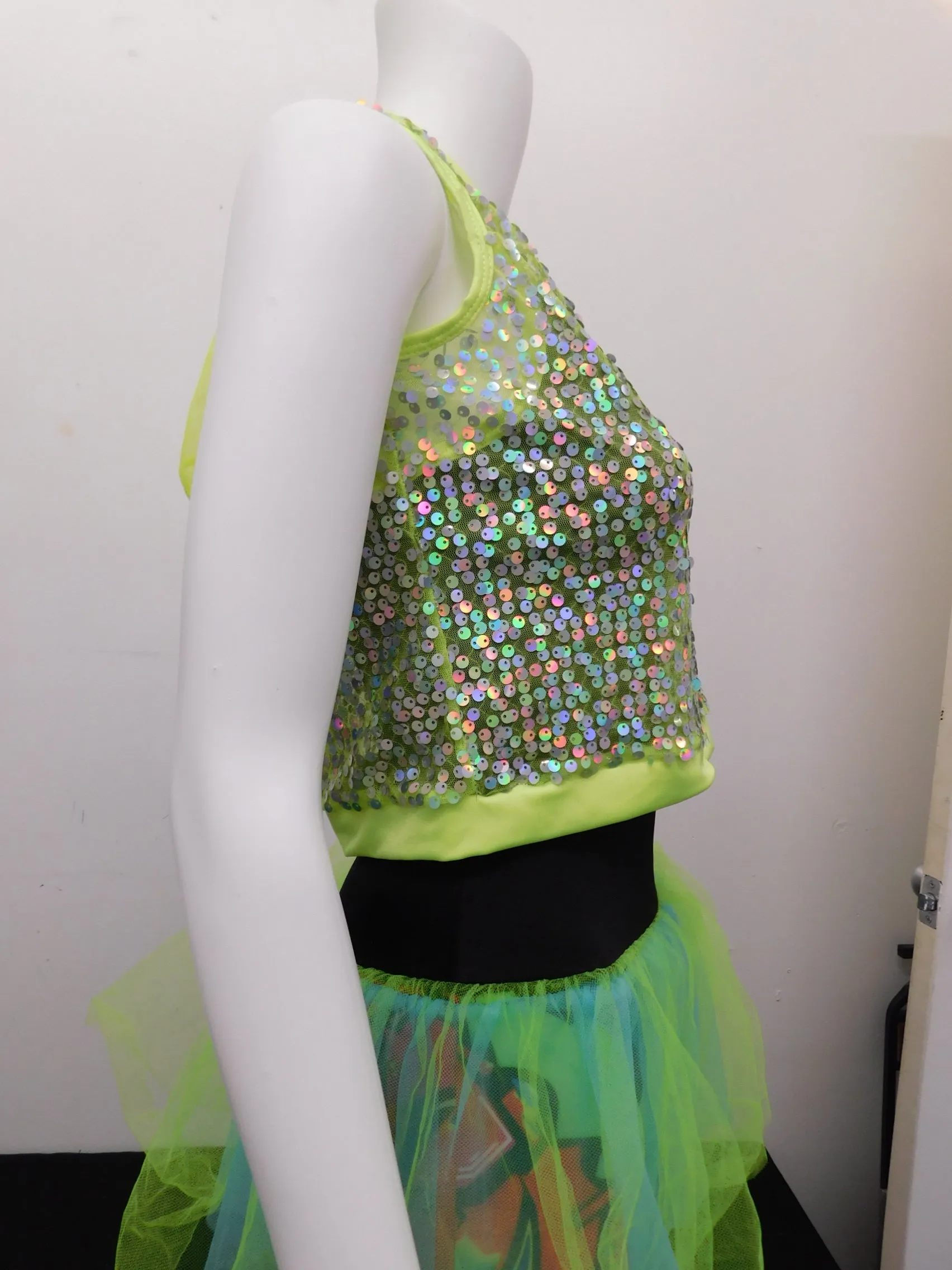 Pre-Owned Costume Curtain Call  E1856 Medium Adult Neon  Hip Hop