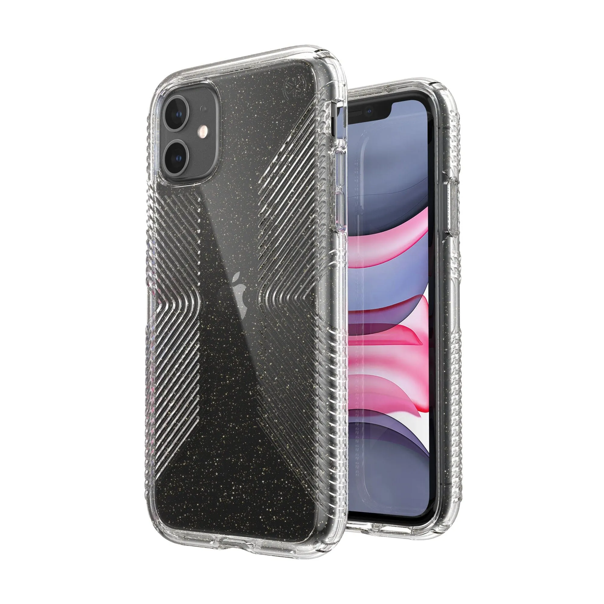 Presidio Perfect-Clear Glitter   Grips iPhone 11 Cases
