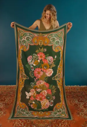 Printed Folk Art Floral Scarf