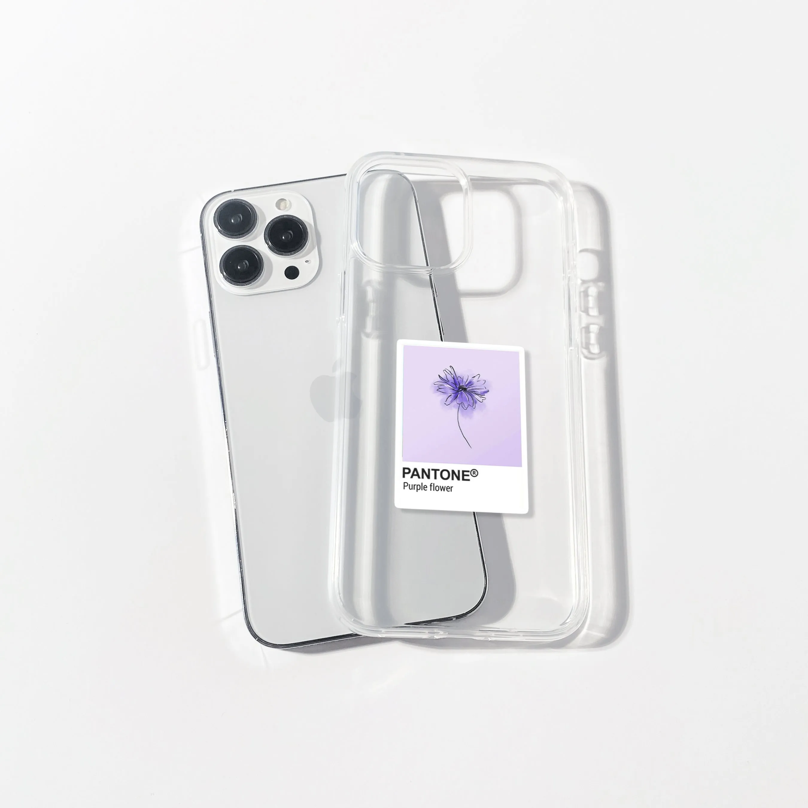 Purple Pantone Aesthetic Silicone Clear Case