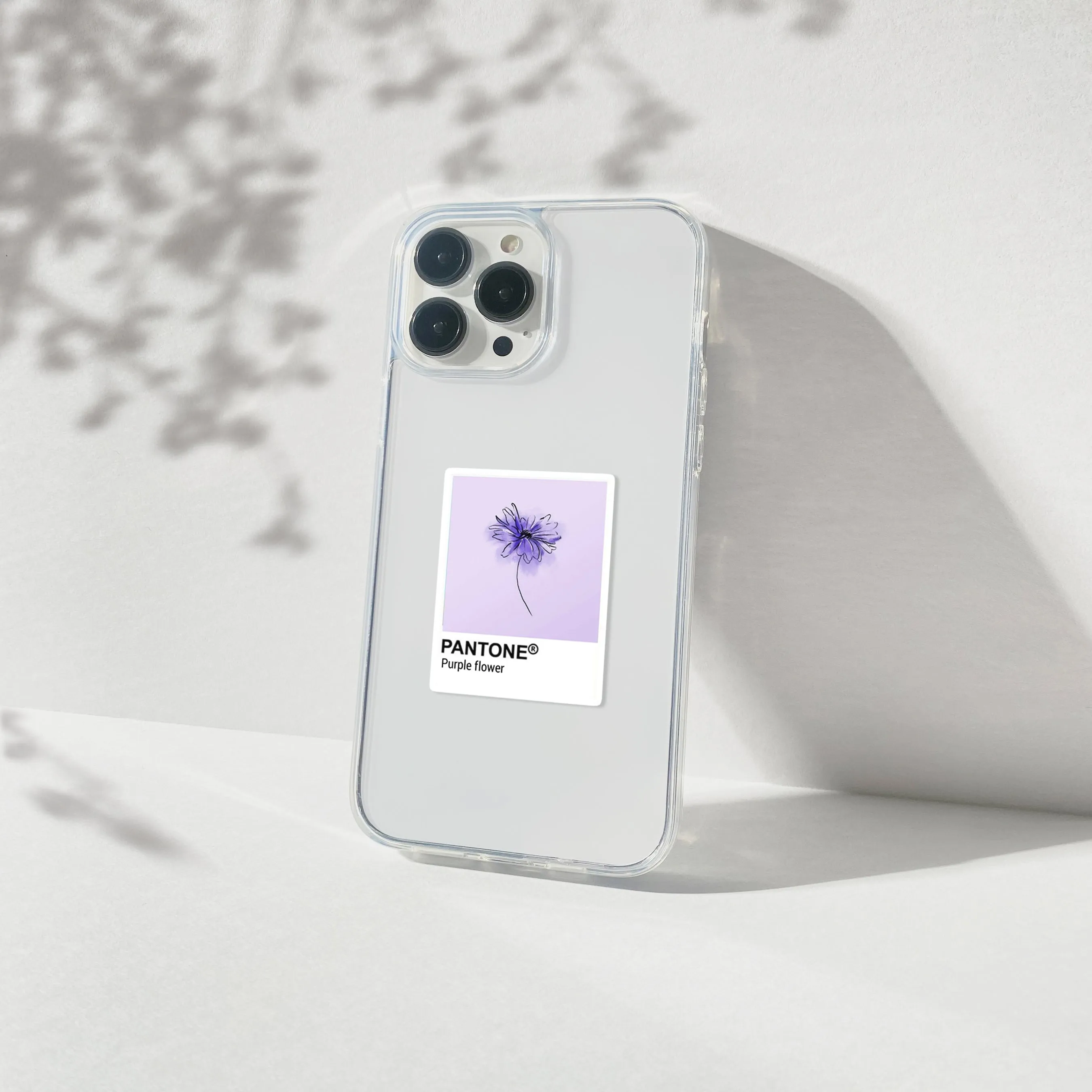 Purple Pantone Aesthetic Silicone Clear Case