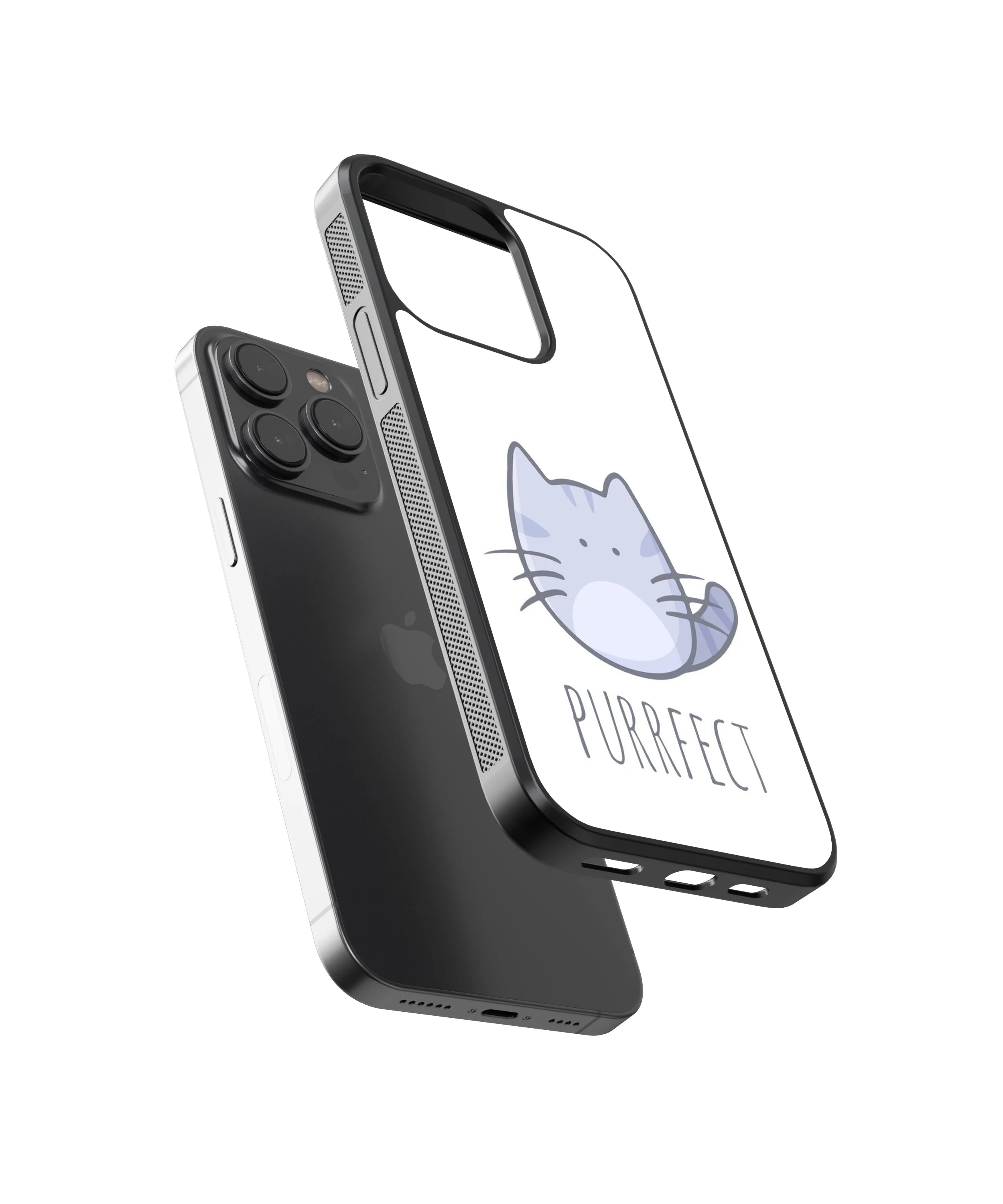 Purrfect Kitty Glass Phone Case Cover