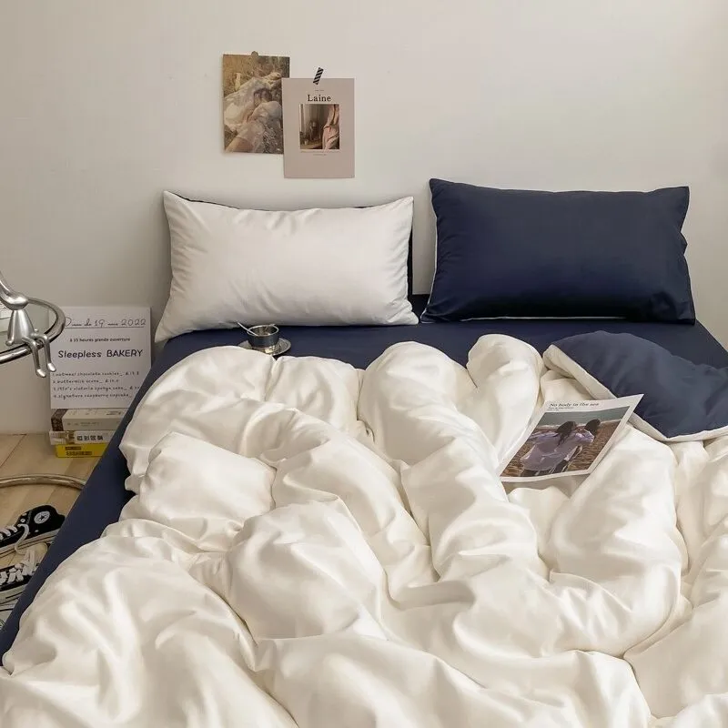 Qfdian Dusty Shades Plain Bedding Set