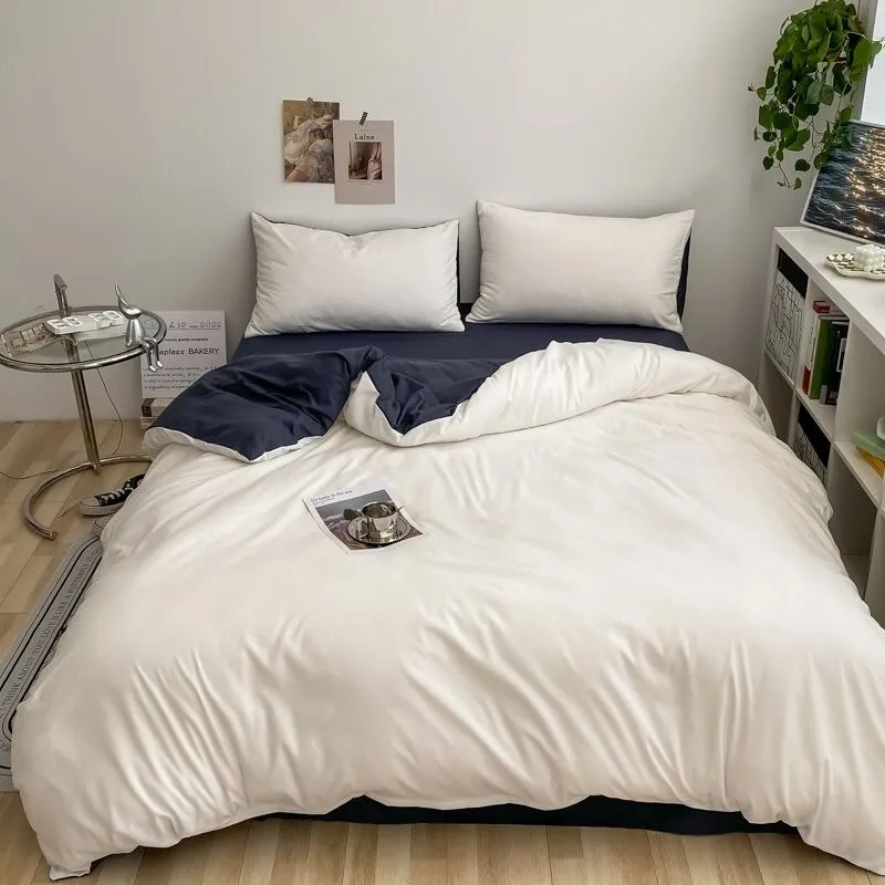 Qfdian Dusty Shades Plain Bedding Set