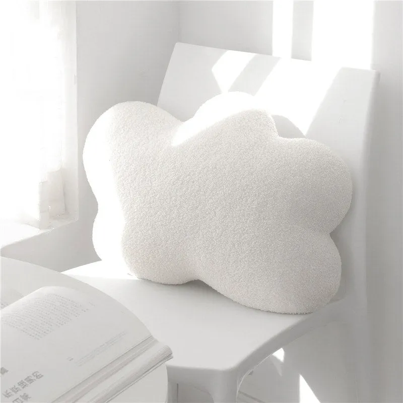 Qfdian White Cloud Plush Pillow
