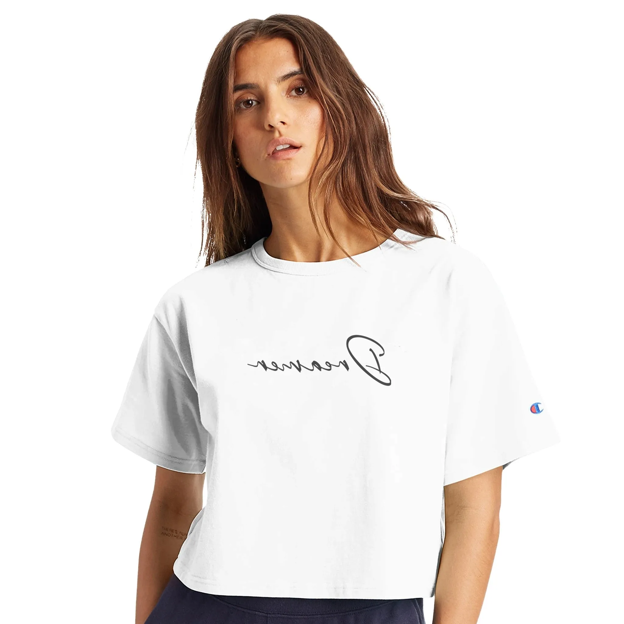 "Dreamer" Mirror Motivation Women's Cropped Heritage Crewneck T-Shirt