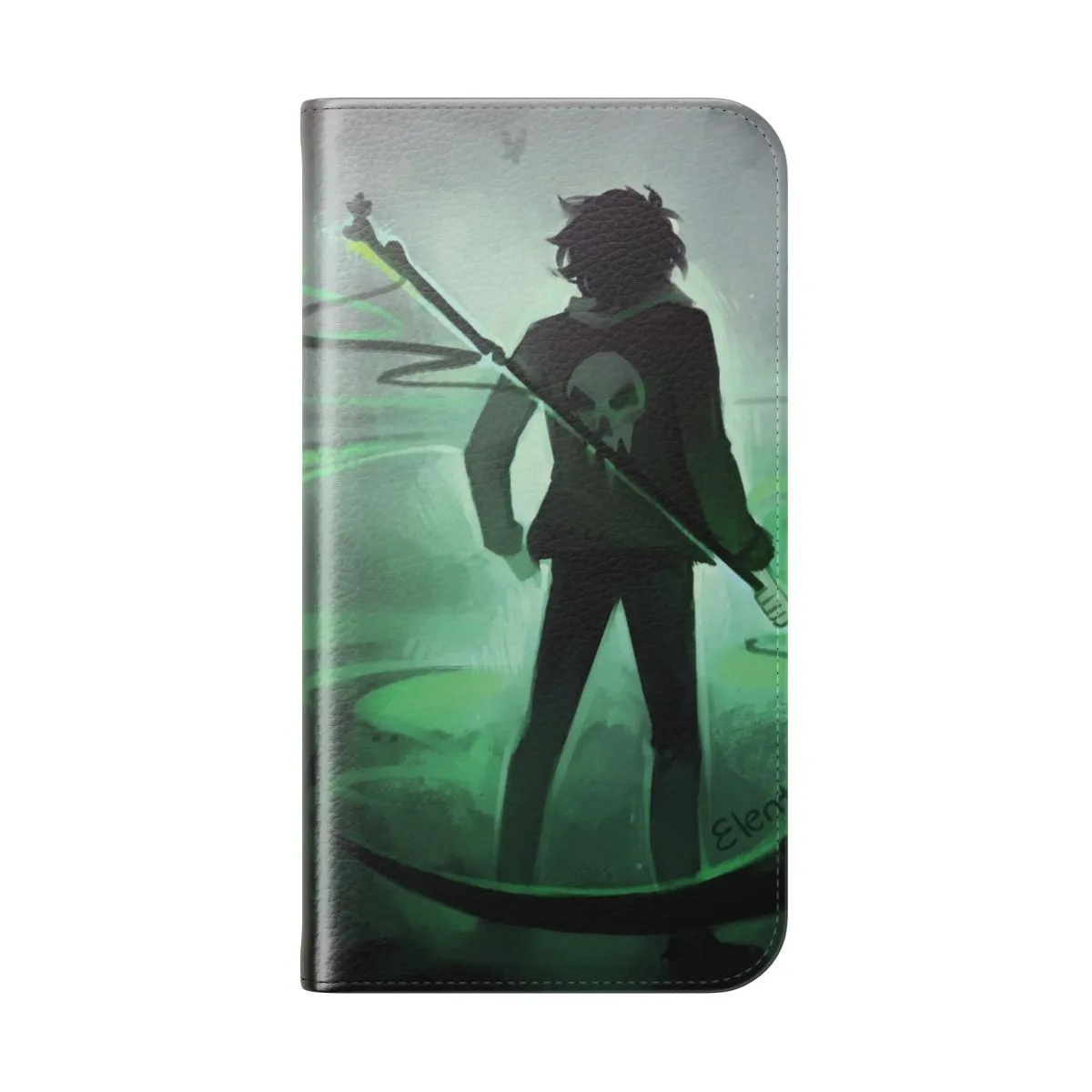 "Enchanting Dark-Themed Phone Case with Iconic Characters"