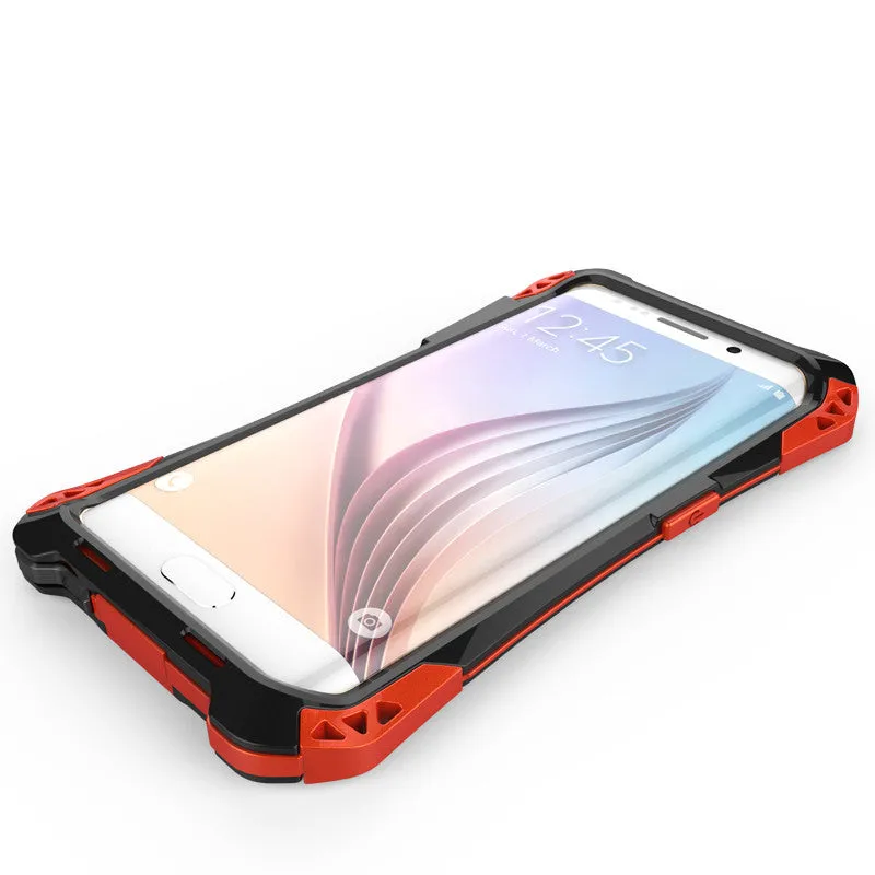 R-Just Amira Aluminum Metal Frame Shockproof TPU Carbon Fiber Cover Case