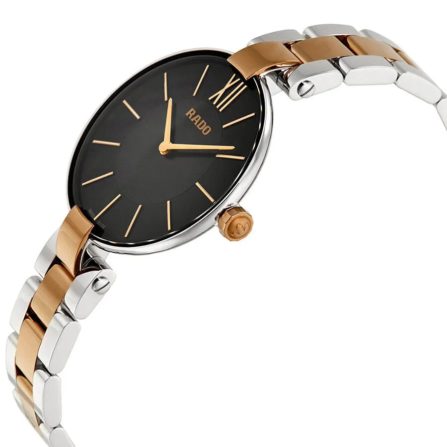 Rado Coupole Black Dial Two-tone Ladies Watch R22850163