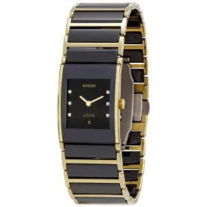 Rado Integral Jubile Black Diamond Dial Two Tone Ceramic Ladies Watch R20788752