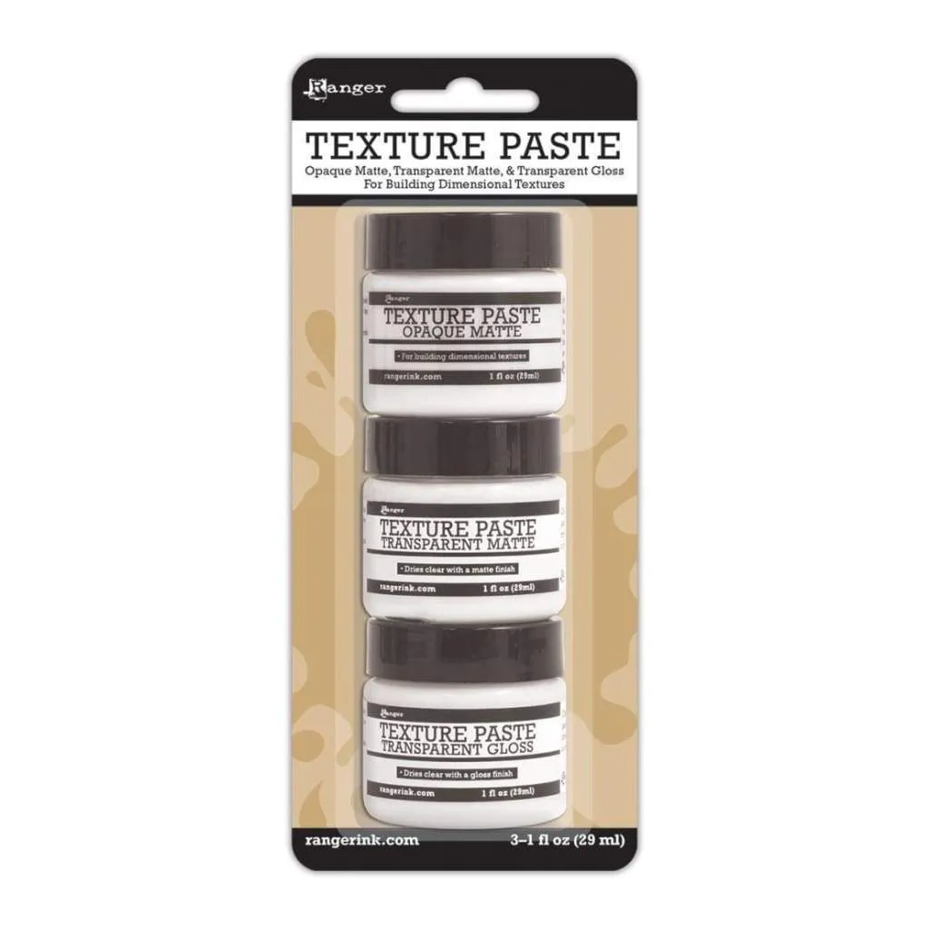 Ranger Texture Paste 1oz 3pk 1oz Each Of Texture, Matte & Gloss