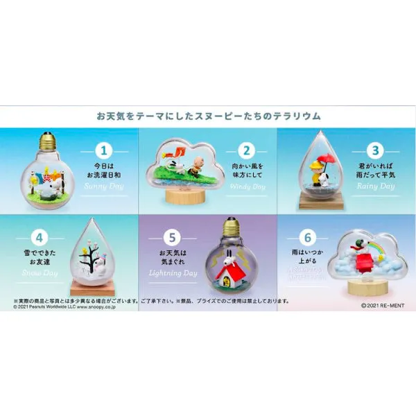 RE-MENT - SNOOPY Weather Terrarium (Set of 6)