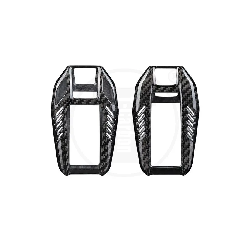 Real Carbon Fiber Key Case Key Fob for Smart Key TouchScreen BMW 5 series 7 series