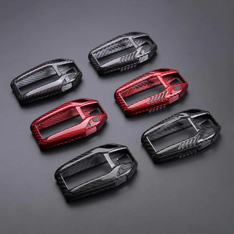 Real Carbon Fiber Key Case Key Fob for Smart Key TouchScreen BMW 5 series 7 series