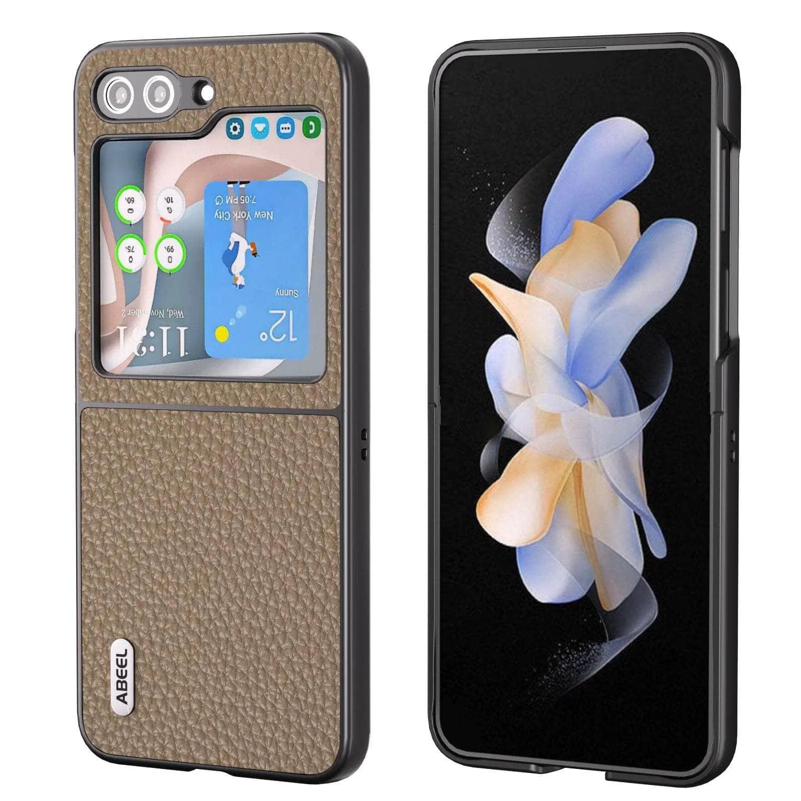 Real Cow Leather Galaxy Z Flip 5 Case