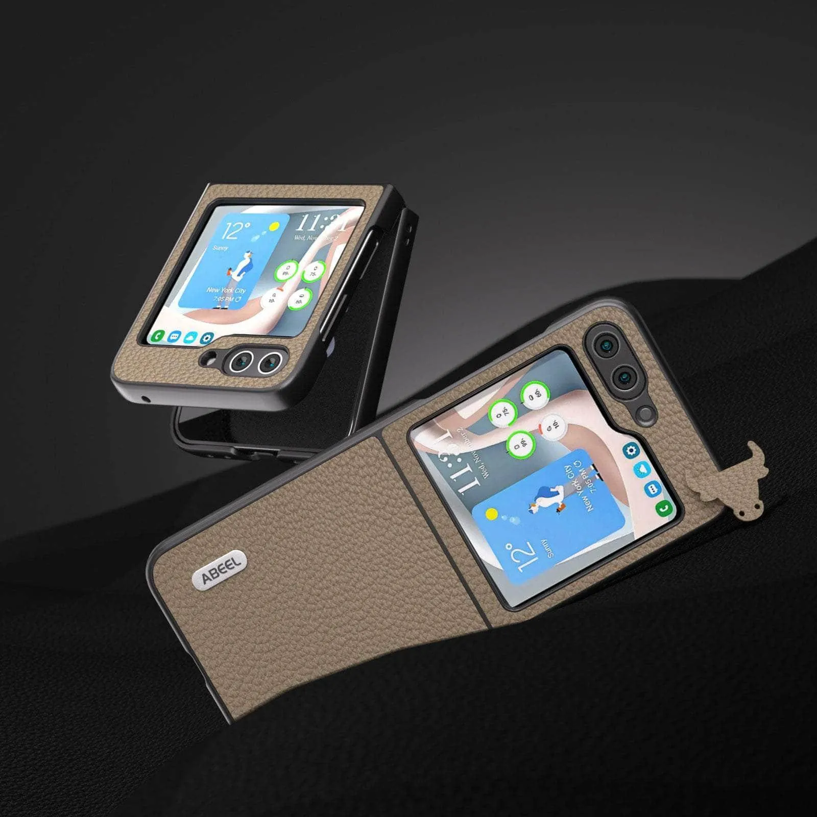 Real Cow Leather Galaxy Z Flip 5 Case