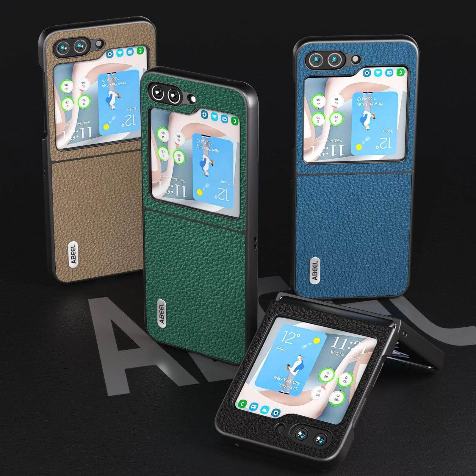 Real Cow Leather Galaxy Z Flip 5 Case