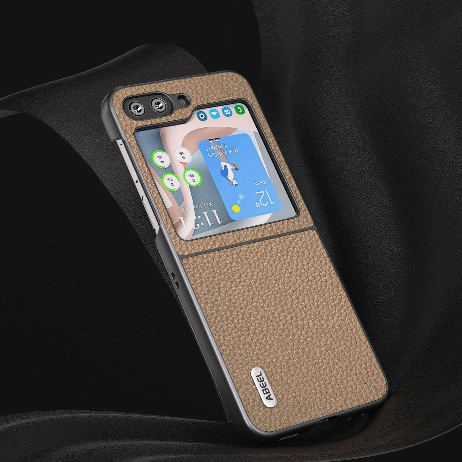 Real Cow Leather Galaxy Z Flip 5 Case