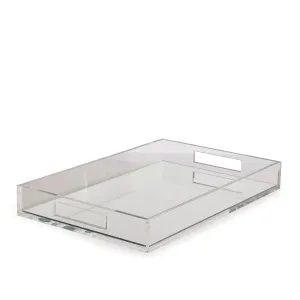 Rectangular Lucite Tray with Mirror Base